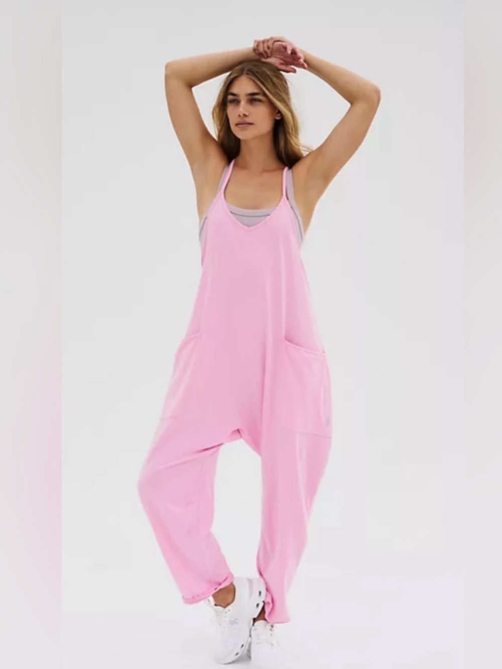 Free People Pink Hot Shot Jumpsuit